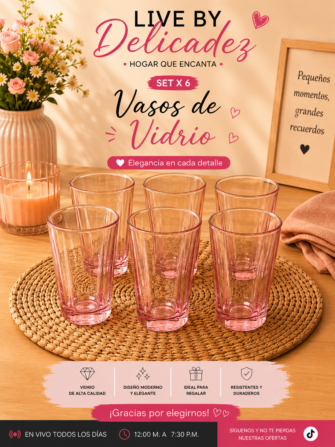 Vaso de Vidrio Ref: